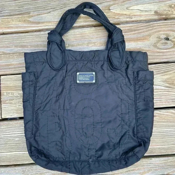 Marc by Marc Jacobs black Quilted Nylon Tote Bag - Picture 1 of 4